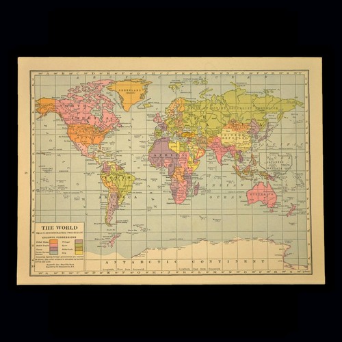 Vintage world map wall - vintage,